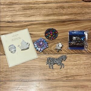Multicolor Brooch Set